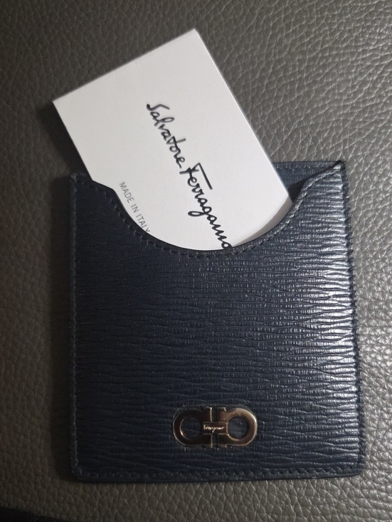 Salvatore Ferragamo Other - Salvatore Ferragamo leather card holder with gold hardware